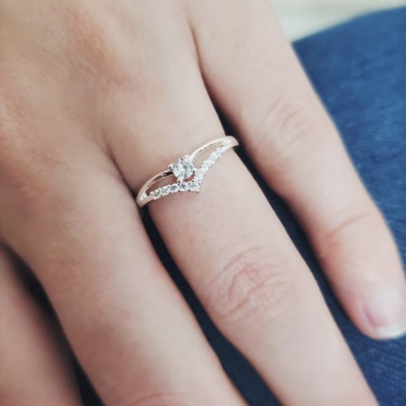 Glaring 925 Sterling Silver Multi-drill Diamonds - Picture 3 of 3